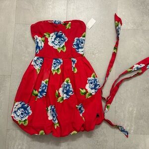 A&F Strapless Floral Mini Dress